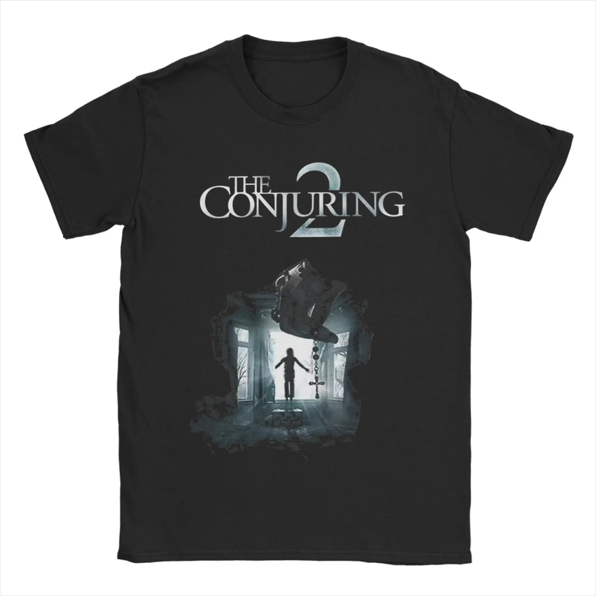 

Мужская Женская Футболка The Conjuring Last Rites Хоррор Фильм Хлопковая Одежда Новинка С Коротким Рукавом С Круглым Вырезом Футболка S