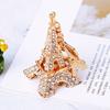 luxury designer jewelry Korean jewelry creative Eiffel Tower car keychain with rhinestone key chains for women key holder