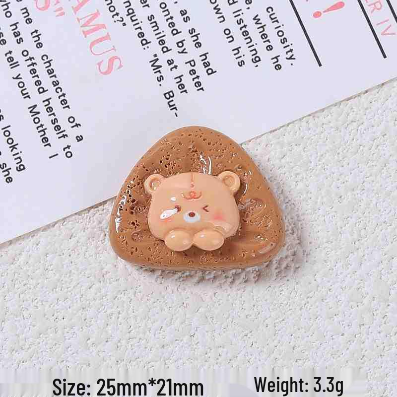 Handmade Resin Bear Hair Clips & DIY Croc Charms - Afternoon Tea Theme Accessories
