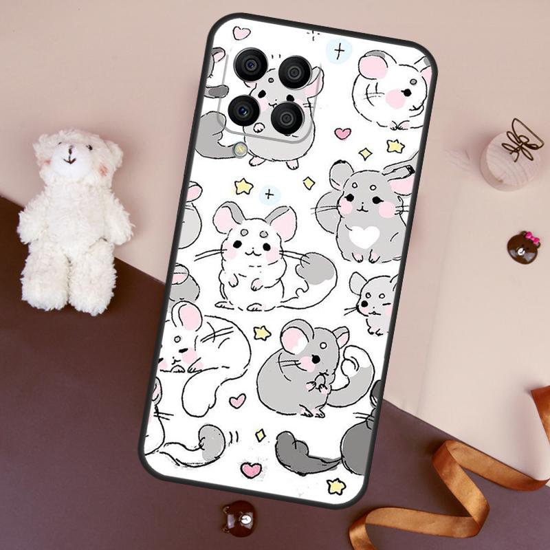 Cute Cartoon Chinchilla Case For Samsung Galaxy M36 M55 M35 M15 M56 M16 M54 M14 M34 M31 M11 M13 M53 M12 M32 M52 M06
