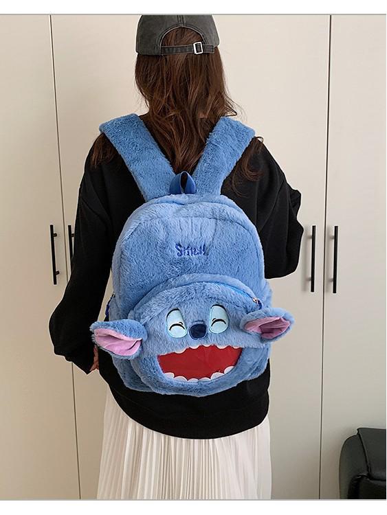 Cartoon Stitch Monster Plüschrucksack - Niedliche Ita-Tasche für Studenten