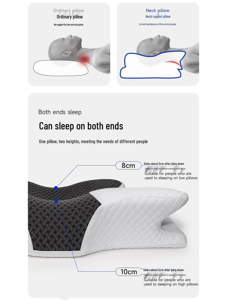 Ergonomic Slow Rebound Memory Foam Cervical Spine Sleep Pillow