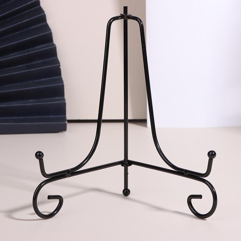 Black Sliver Iron Easel Display Stand Book Holder Photo Pedestal Bowl Dish Frame Picture Plate Rack Easel Crafts Bracket