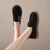 Fashion 2025 Vintage Shoes Women's Spring Autumn New Style Flat Soft Bottom Plus Size Buckle Single Shoes Casual Comfortable Footwear