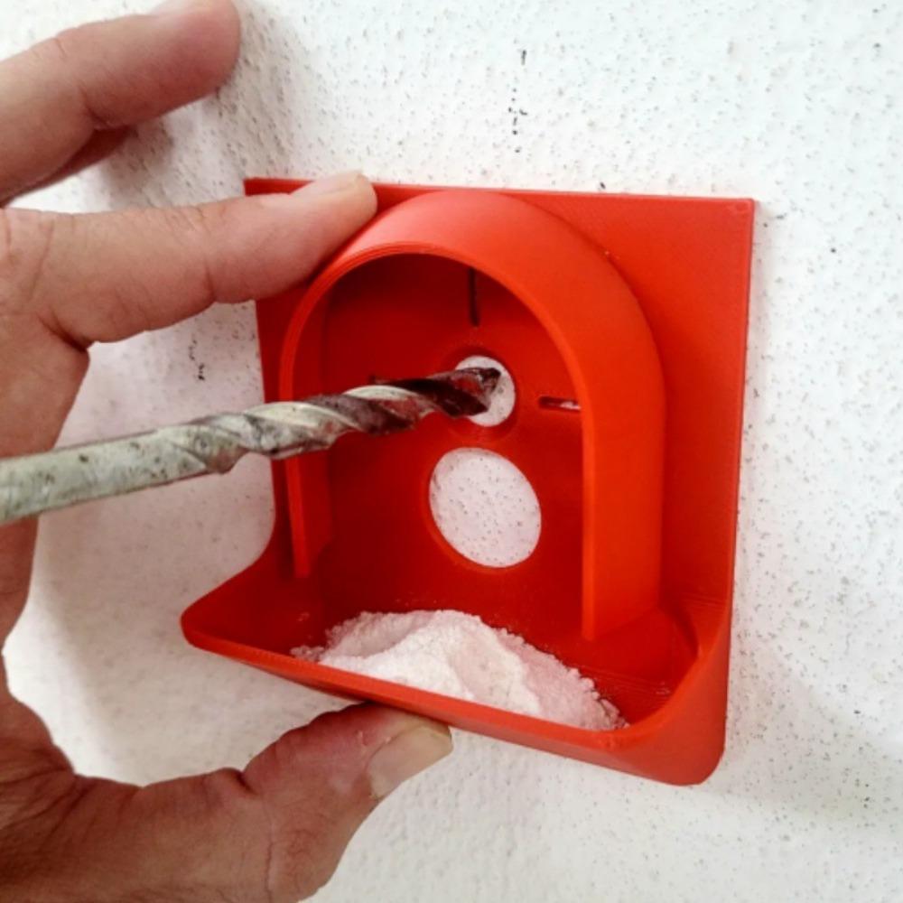 Universal Non-Slip Dust Cover Case Collection Box Large Capacity Ash Collector Red 10cm Dust Collection Box Drilling Holes