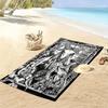 Satan-Print Strandtuch, Großes Weiches Schnelltrocknendes Handtuch für Strand Camping Schwimmen