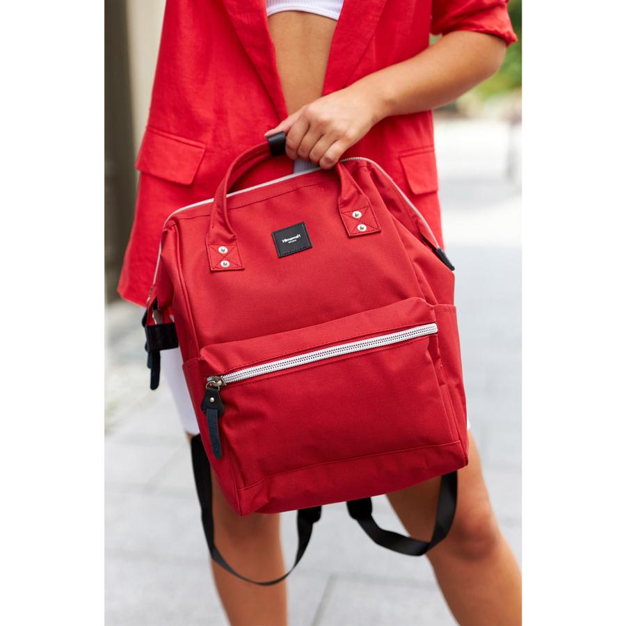 Red Urban Backpack for Laptop with USB Port - Himawari