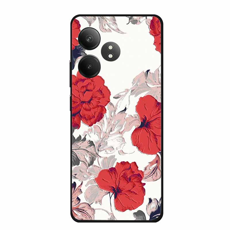 3D Emboss Case For Realme GT Neo6 Neo 6 SE 6SE Phone Case Flowers Silicone Soft Coque For Realme GT 6 T 6T Back Cover Case Funda