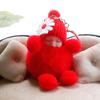 Neueste schlafende Baby-Bowknot-flaumiger Bommel-Plüsch-Puppen-hängender Anhänger-Schlüsselanhänger