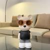 Cartoon Bear Piggy Bank: Creative Modern Ceramic Ornament for Living Room