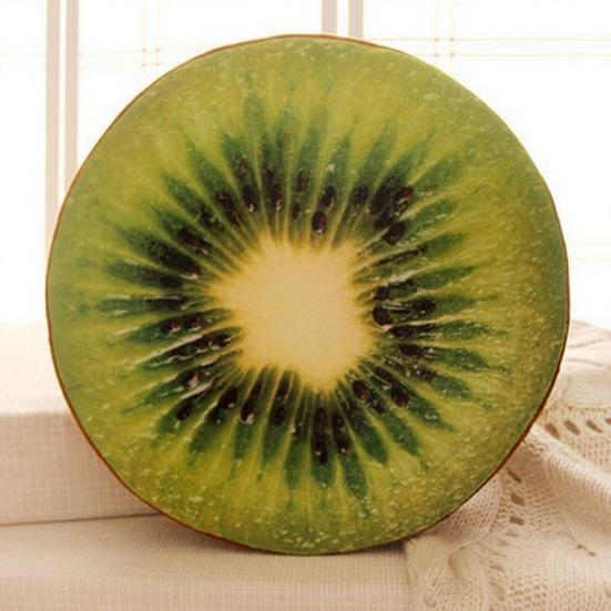 Подушка-кидок зі скибочками фруктів Кругла кавун ківі апельсин Подушка 3D-друк Весела фруктова декоративна подушка Накладка на сидіння для дивана стільця підлоги