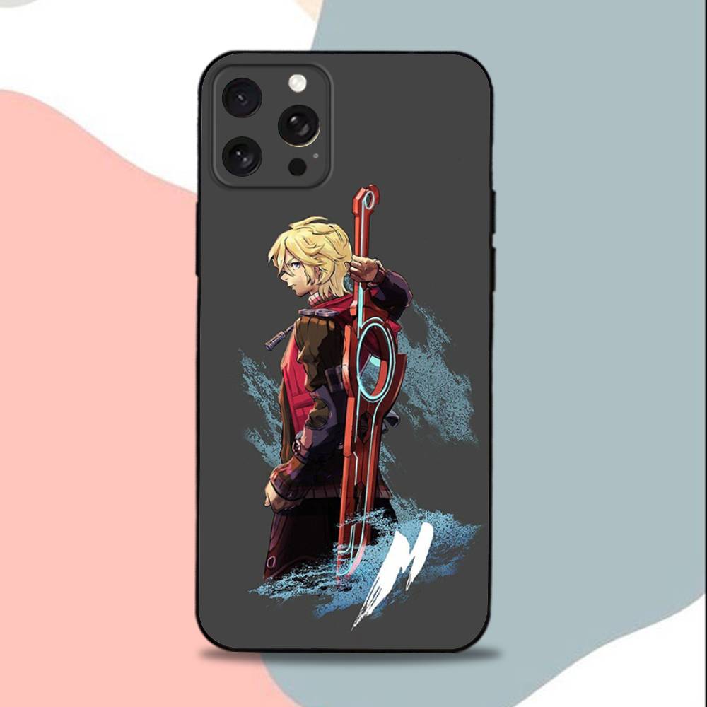 Cool X-Xenoblade Chronicles Phone Case For iPhone 15,13,16,12,11,17,14,Plus,Pro,Max,XS,XR,X,SE,Mini,Soft Silicone Black Cover