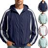 Men's Casual Lightweight Hooded Jacket Quick Dry Long Sleeve Zip Up Windbreaker for Outdoor Sports and Travel