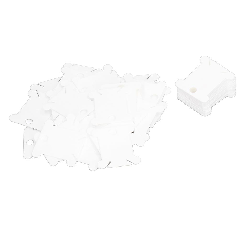 100pcs Plastic Floss Bobbins with Manual Bobbin Winder Crafts Easy Storage Embroidery Bobbins for Needlework Sewing