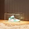 Transparent acrylic shoe box with lid, magnetic suction side opening door, shoe storage box