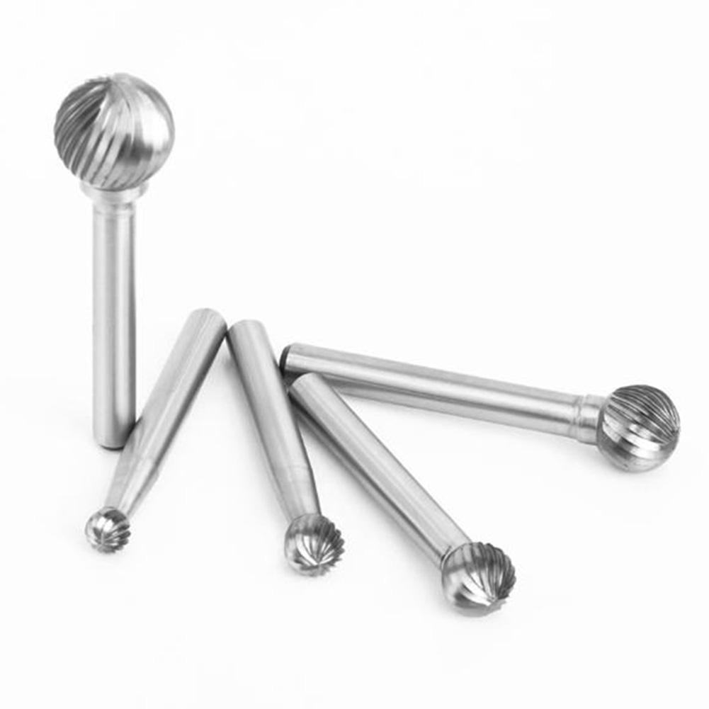 1pc Round Ball 6mm Shank Rotary Burr Milling Cutter For Woodworking Router Bit For Rotary Tool Shaping Carving Engraving