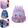 Fun And Functional Soft Polyester Lined Kids Backpack With Playful Cartoon Prints