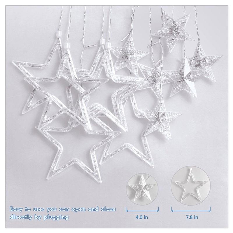 138 LEDs Star String Light Style Decorative Light for Wedding Party Decorations