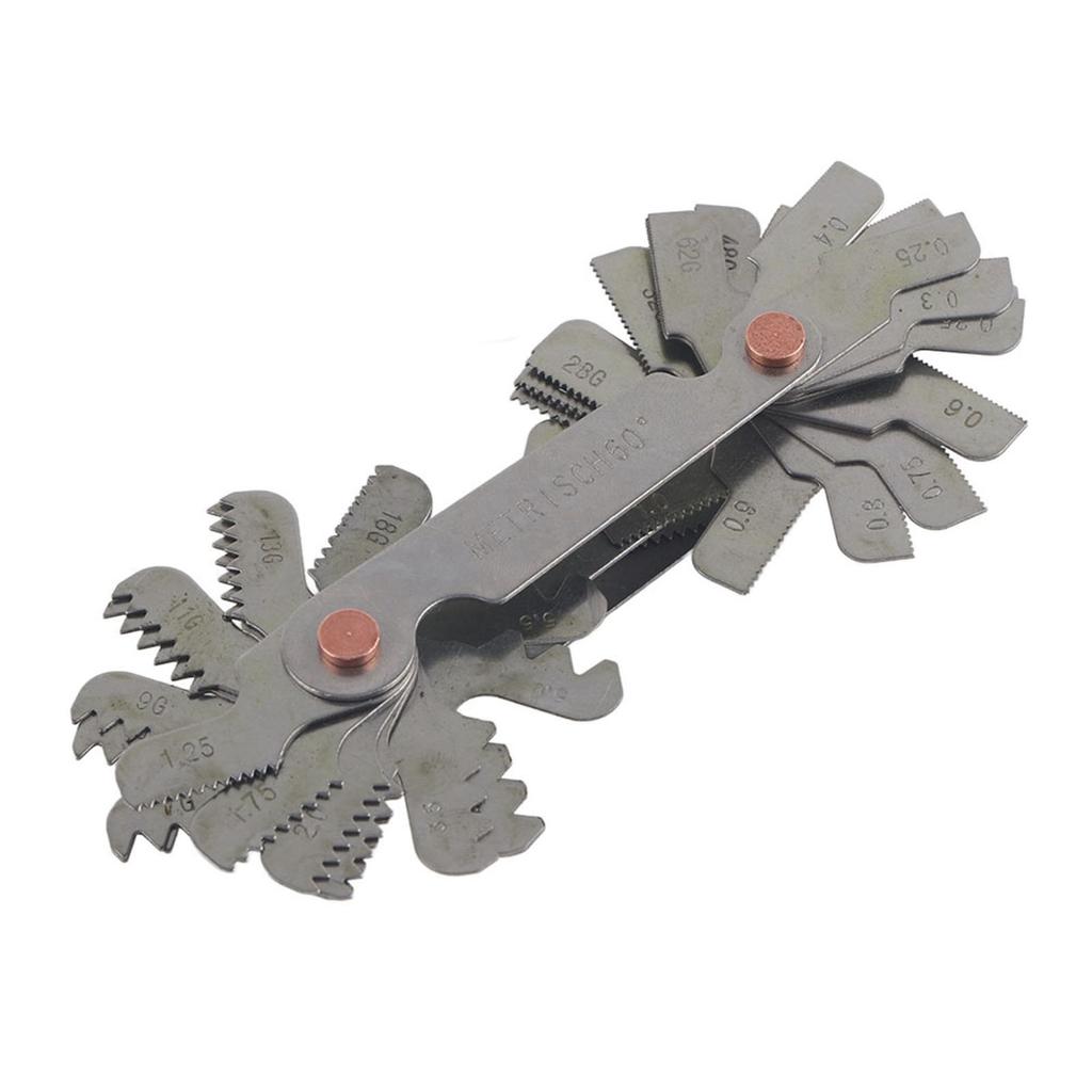 51/52Pcs Thread Gauges Stainless Steel Thread Plug Gauges 60° and 55° Pitch Measurement Tools Thread Measurement