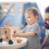 Wooden Box Toys Five-in-one Multifunctional Geometric Shape Blocks Shape Matching Toys Montessori Puzzle Education Stacking Game