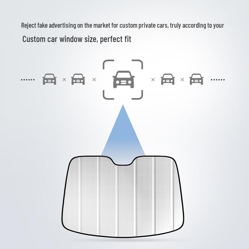 Foldable Windshield Sunshade: Heat Insulation & Light Blocking