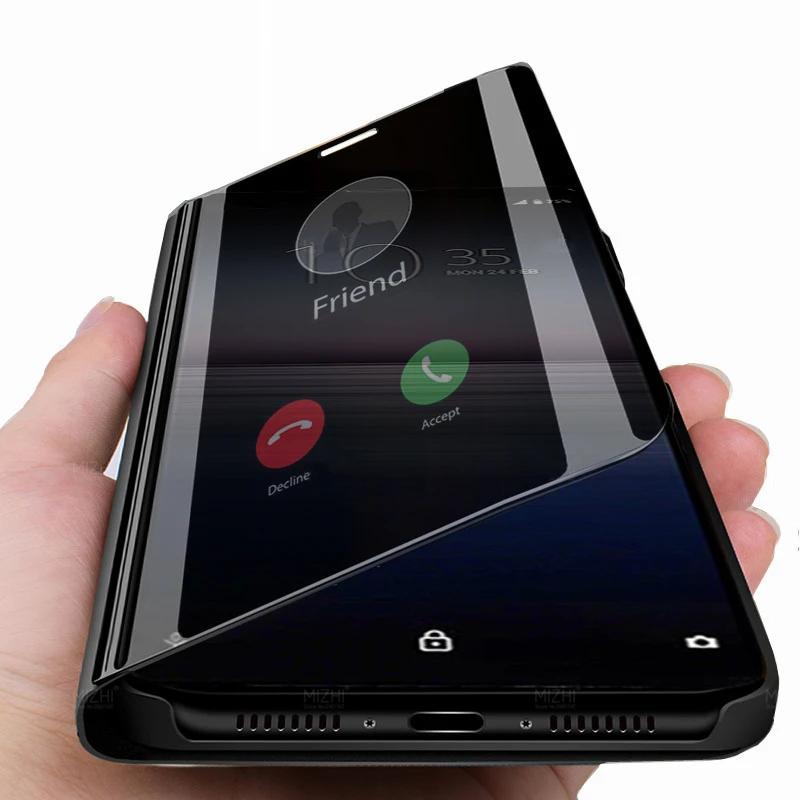 

Глянцевый зеркальный прозрачный HD-экран с откидным чехлом для Sony Xperia XZ3 XZ4 XZ5 XZ 3 1 5 10 Plus II 1II противоударный держатель-подставка полное покрытие