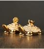 Gold-Plated Ceramic Turtle Figurine - Feng Shui Home Decor Ornament