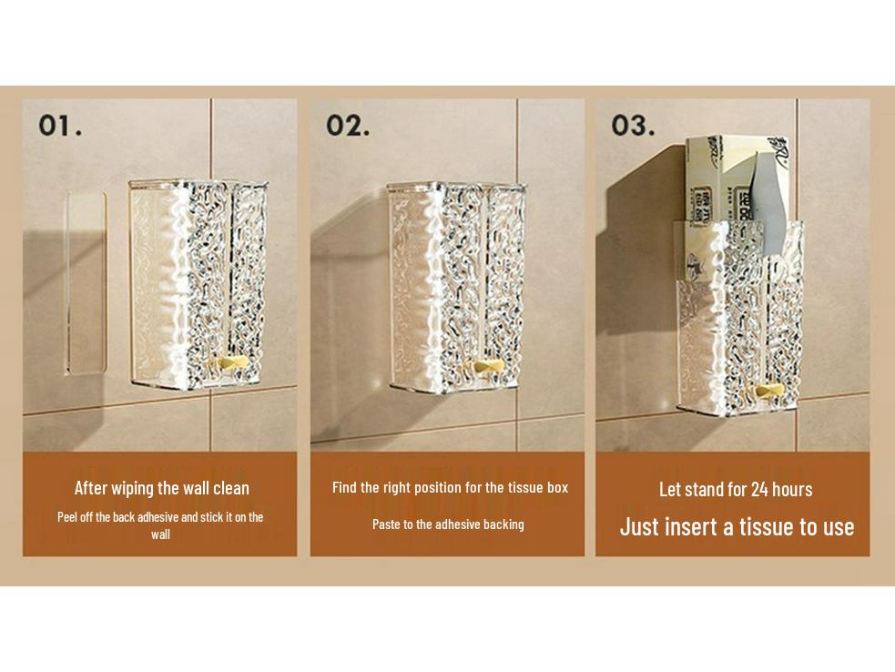 Wall-Mounted Waterproof Toilet Tissue & Towel Storage Box