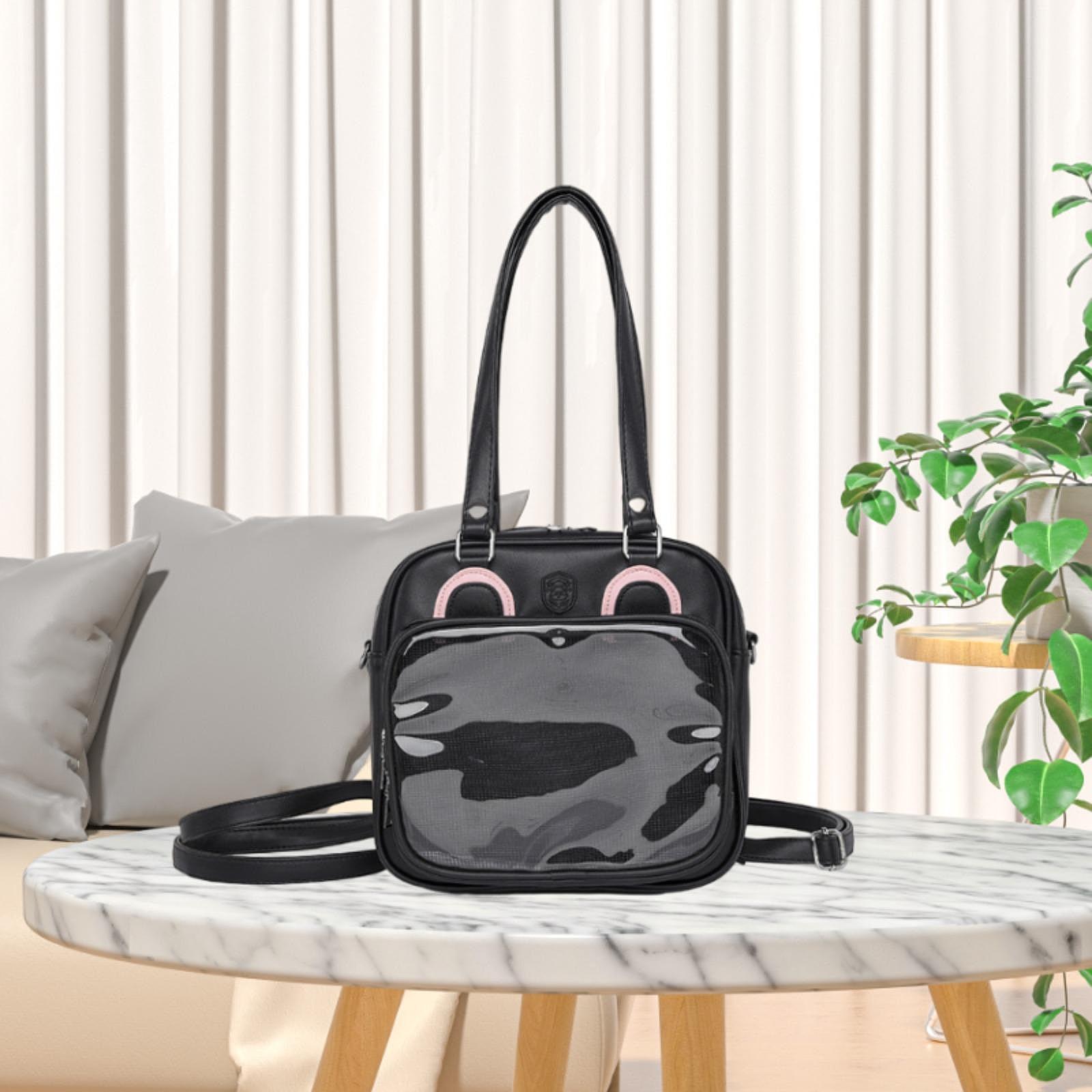 

Ita Bag Removable Strap Clear Window Itabag DIY Multipurpose Crossbody Bag for чёрный