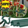 50/20/10Pcs Plant Fixed Clips Reusable Garden Greenhouse Clamp Bracket for Fixed Plants Vine Flower Seedling Stem Support Tools