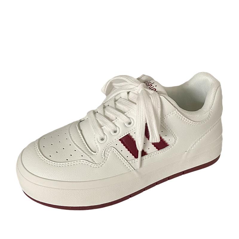 

H1285 classic platform Hong Kong style board shoes women s 2024 new spring versatile niche college style sports little white shoes 35