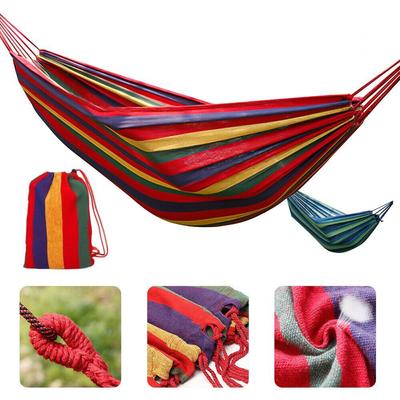 Dickes Segeltuch-Hängematte 190*80cm Einzelbreit Neues Hängebett Garten