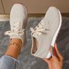 Fashion New Solid Colour Women Vulcanize Shoes Flat Lace Up Casual Ladies Sprot Shoes Shallow Walking Zapatillas Loafers Women Sneakers