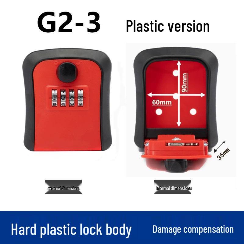 Temporary Key Storage Box for Construction Sites and Dorms with Anti-Theft Lock and Peephole