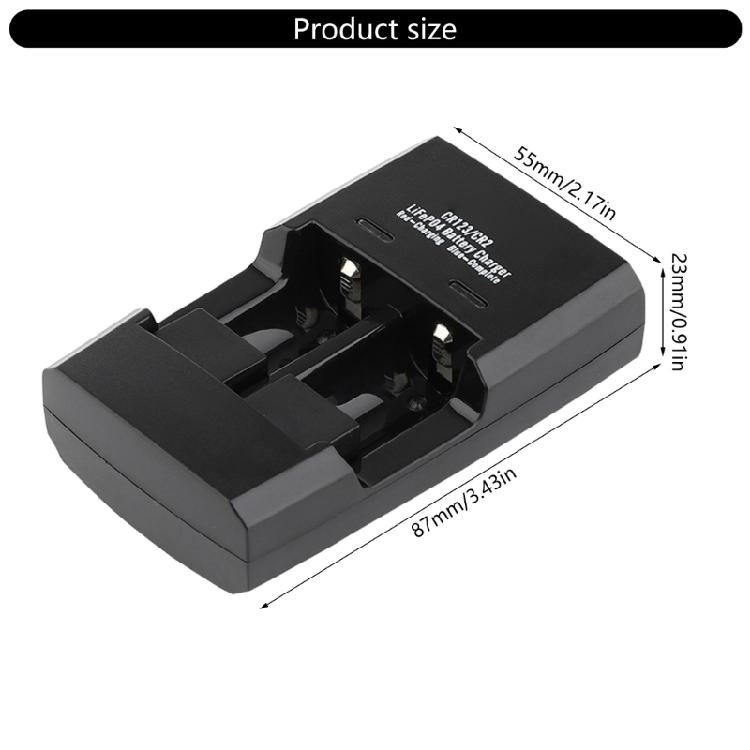 LiFePo4 Battery Charger Multifunctional 2 Slot Intelligent Lithium Battery Holder For RCR123 RCR2 16340 17335 14250