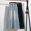 DIMANAF 2026 Autumn New Plus Size Women Casual Loose Denim Jeans Long Pants Blue Lady Bottoms