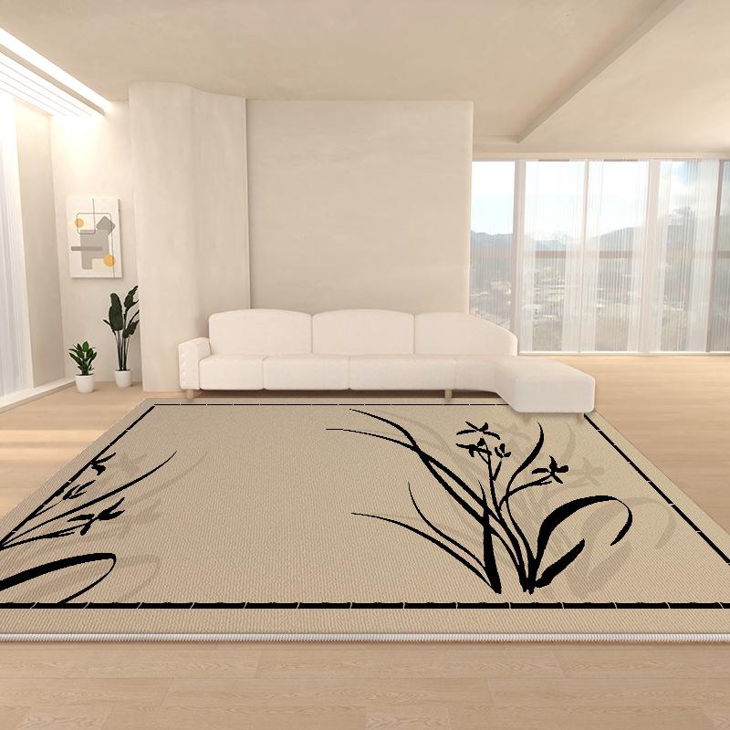 Retro Velvet Waterproof and Washable Carpet – Dirt-Resistant, Easy-Care Living Room/Bedroom Floor Mat