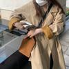 Frosted Suede One-shoulder Tote Bag Large Size Capacity Casual Crossbody Bag Caramel Brown Handbag Durable Material Women