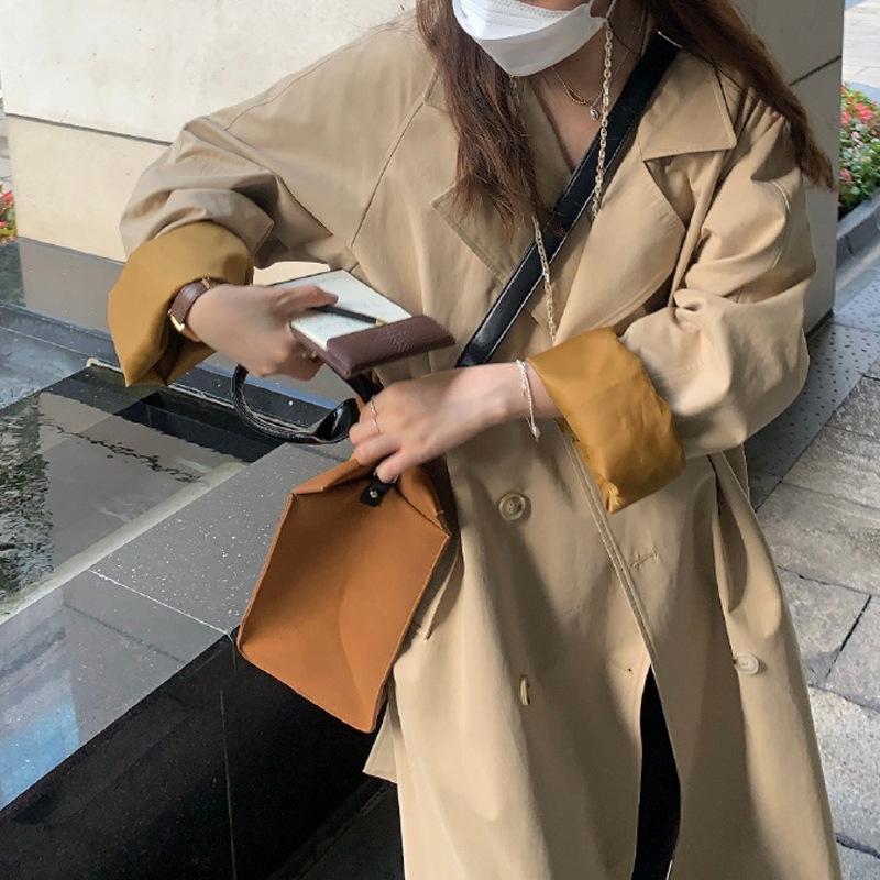Frosted Suede One-shoulder Tote Bag Large Size Capacity Casual Crossbody Bag Caramel Brown Handbag Durable Material Women