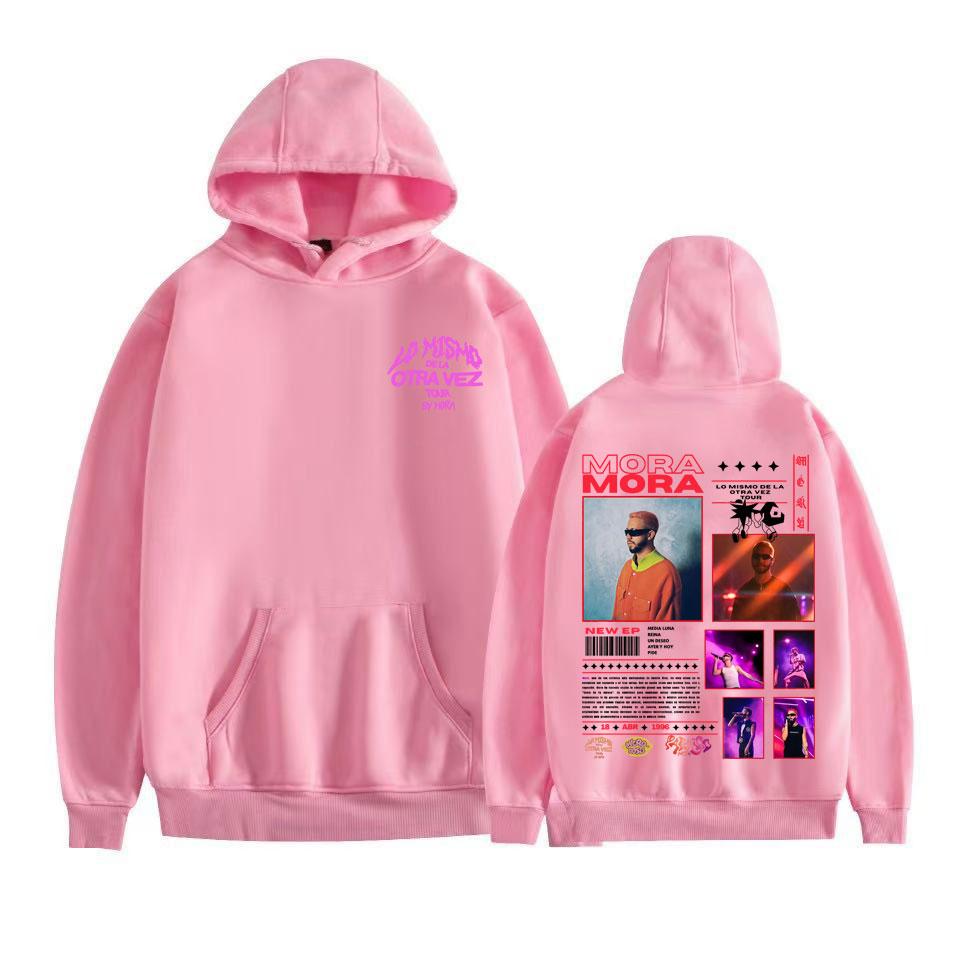 Rapper Mora Mirrodosis Album Tour 2025 Merch Hoodies Men's Clothing Retro High Street Sweatshirt Casual Fleece Bodywarmer Hoodie