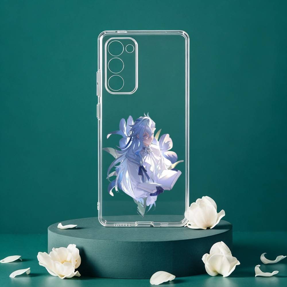 

Neuvillette Genshin Impact Phone Case For Samsung Galaxy S24 S25 S23 S22 S21 Plus S24 S25 Transparent Cover Case Samsung S205G
