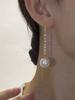 Women's Pearl Tassel Earrings - Light Luxury Design, Stylish & Trendy Anti-lost Ear Wire, Elegant Long Style Jewelry