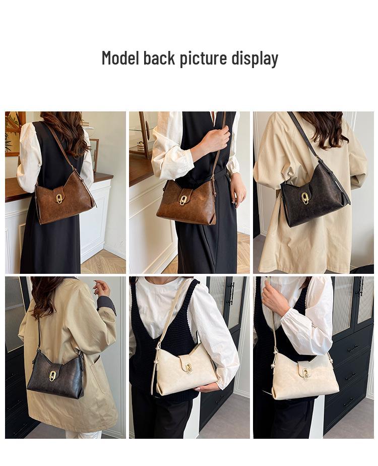 Damen Herbst 2025 Vielseitige Tasche: Schlichtes Schulter- & Umhänge-Unterarm-Design