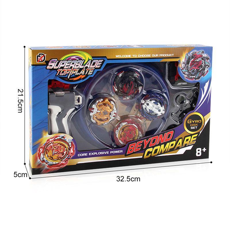 Premium Quality 4 In 1 Metal Beyblade Burst Arena Gyro Fighting Gyroscope Set