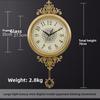 Metal Brass Living Room Wall Clock, a Modern Designer's Creative Decoration, American-style Silent Clock