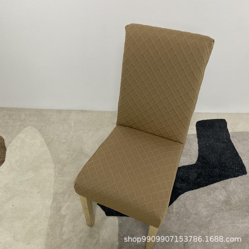 

Double-Layer Thickened Chair Cover European And American Fabric Chair Protective Cover Rhombus High-Back Chair Cover Large Decoration universal сірий колір