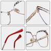 TR90 Luxury Myopia Glasses Anti Blue Light Prescription Short Sighted Eyeglasses Women Metal Frame