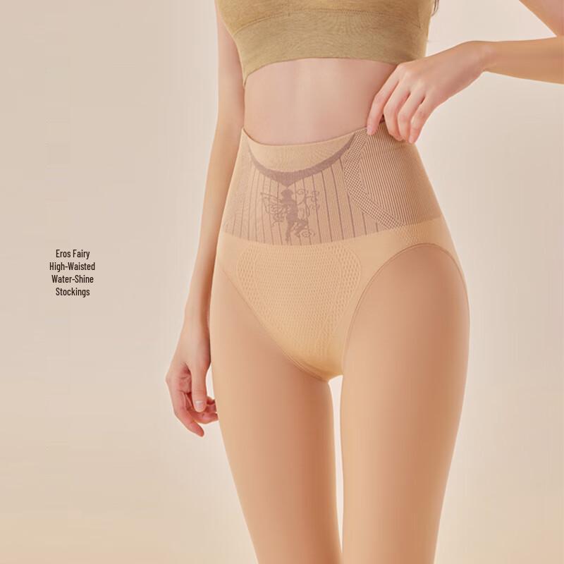 Maoren Flower Fairy High-Waist Fleece-Lined Opaque Pantyhose