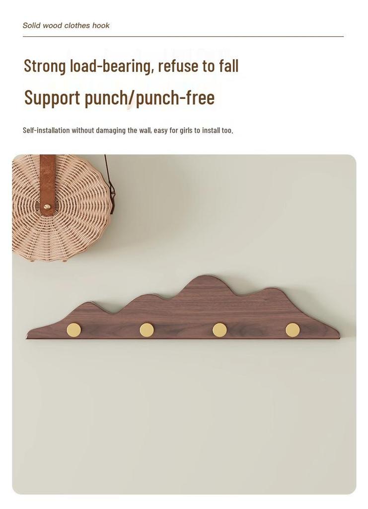 Creative Wall-Mounted Entryway Coat Rack with Hat and Clothing Hooks