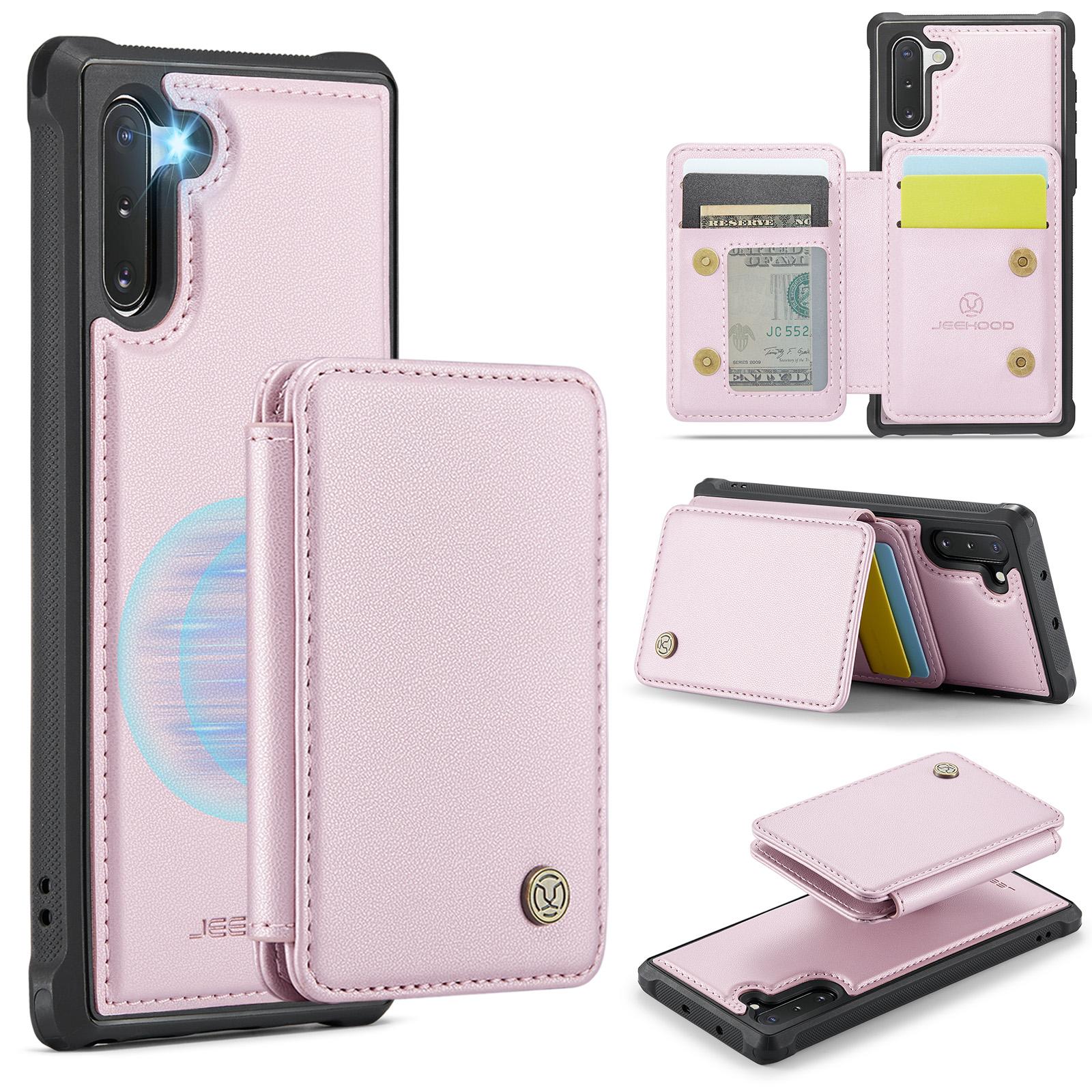 

Для Samsung Galaxy Note 10 4G Чохол JEEHOOD J05 Шкіряний Мобільний Чохол зі Знімним Магнітним Гаманцем для Карт